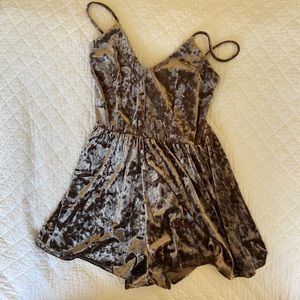 Never worn shiny spaghetti strap romper